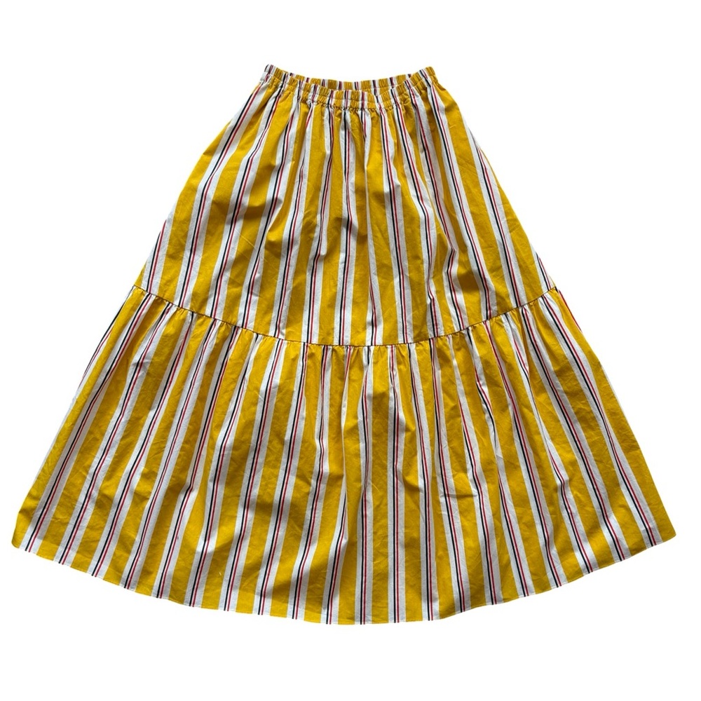Clare V Striped Yellow Skirt
